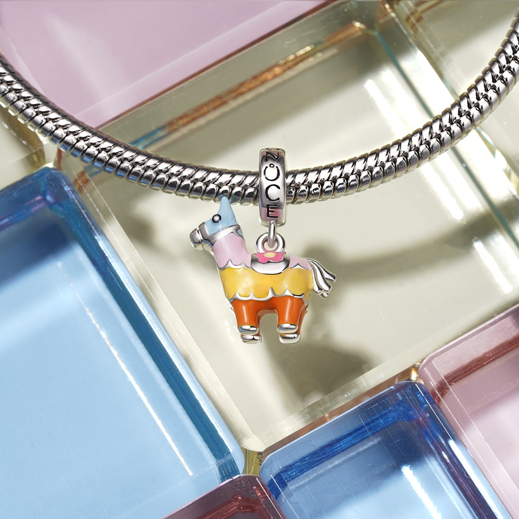 Gnoce Colorful Pinata Alpaca Animal Pendant Dangle Charm_3