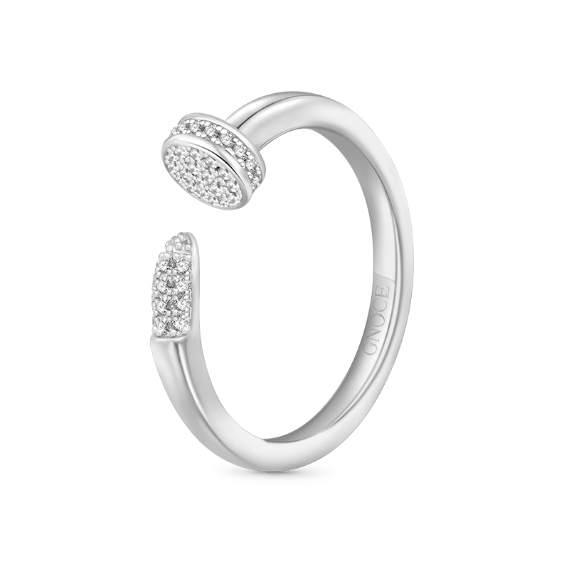 Gnoce Adjustable Diamond Nail Cuff Ring_2