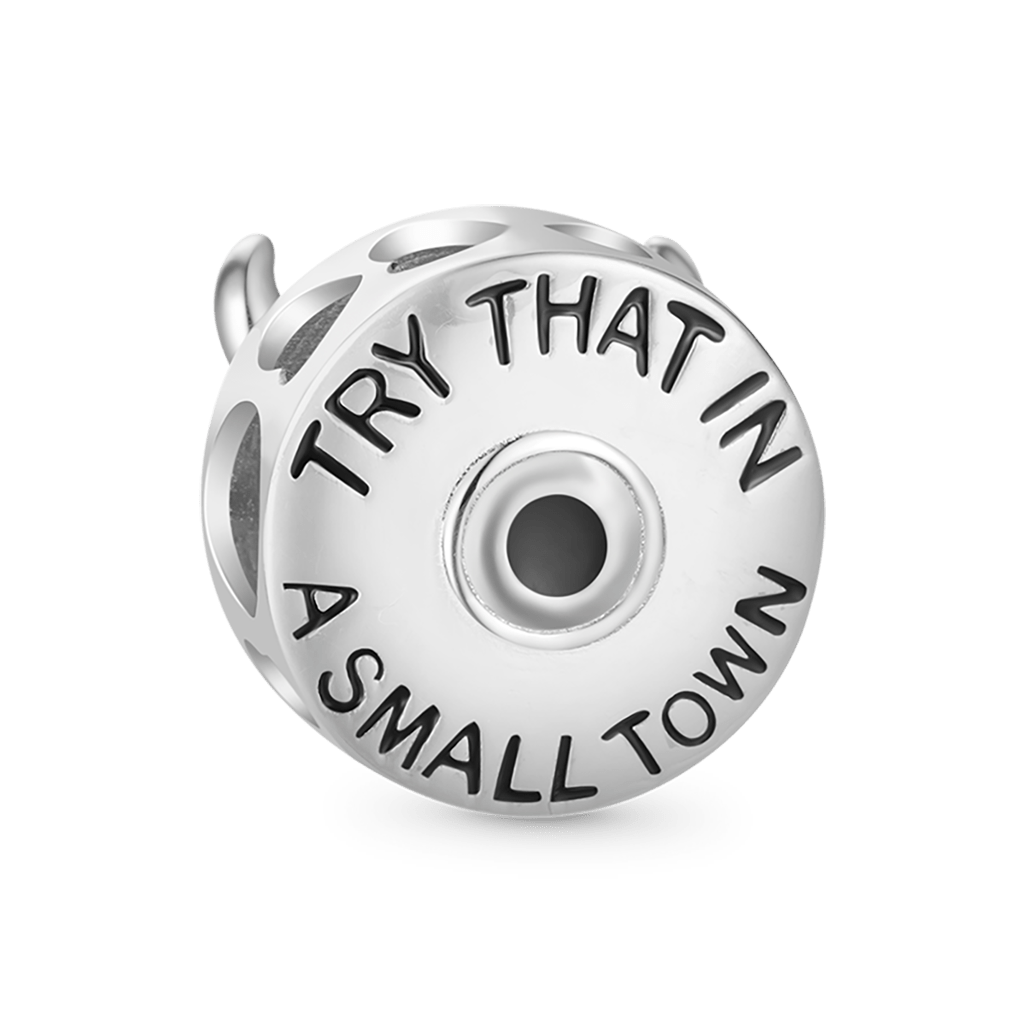 Gnoce Silver Cattle Skull Record Charm_2