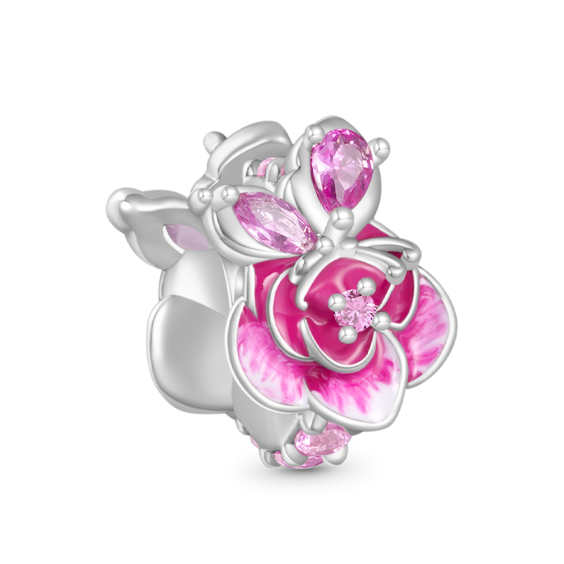 Gnoce Pink Roses Stopper Charm_2