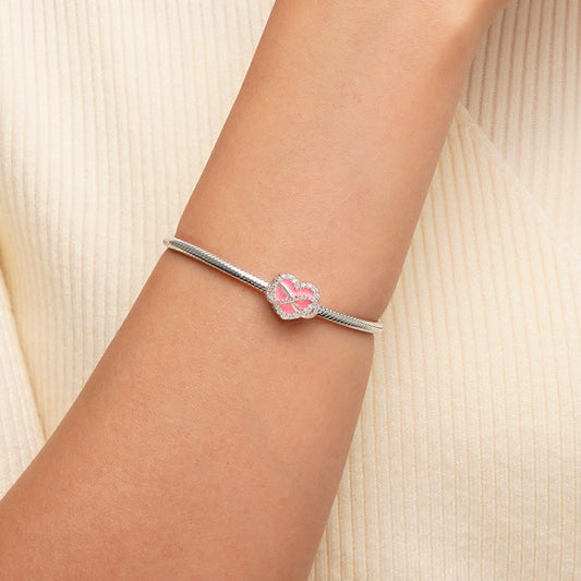 Gnoce Engravable Infinite Love Pink Heart Charm_6