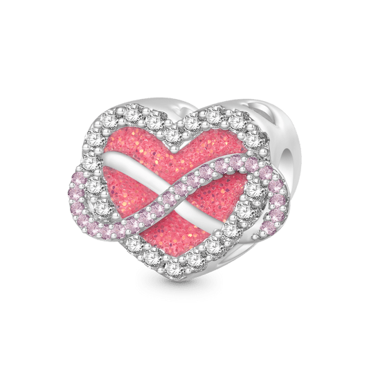 Gnoce Engravable Infinite Love Pink Heart Charm_1
