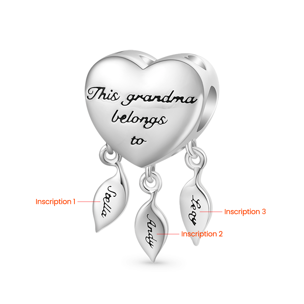 Gnoce "This grandma belongs to" Engravable Dream Catcher Personalized Photo Charm_3