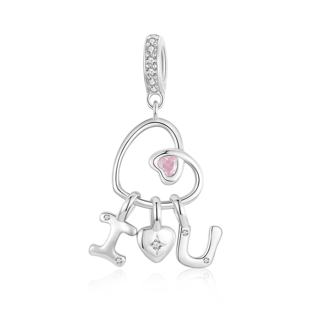 Gnoce Valentine Letter Love Heart Pendant Dangle Charm_1