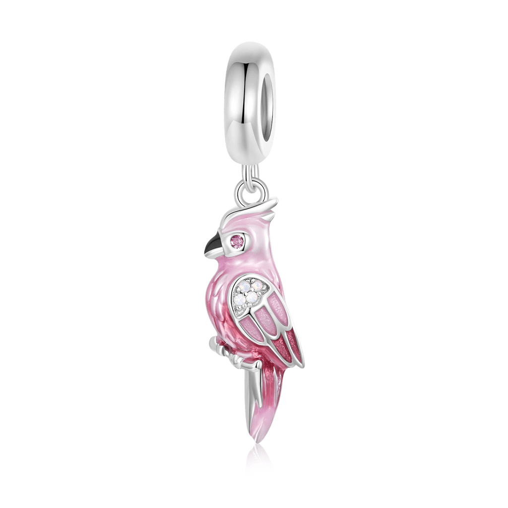 Gnoce Delicate Pink Parrot Pendant Dangle Charm_1