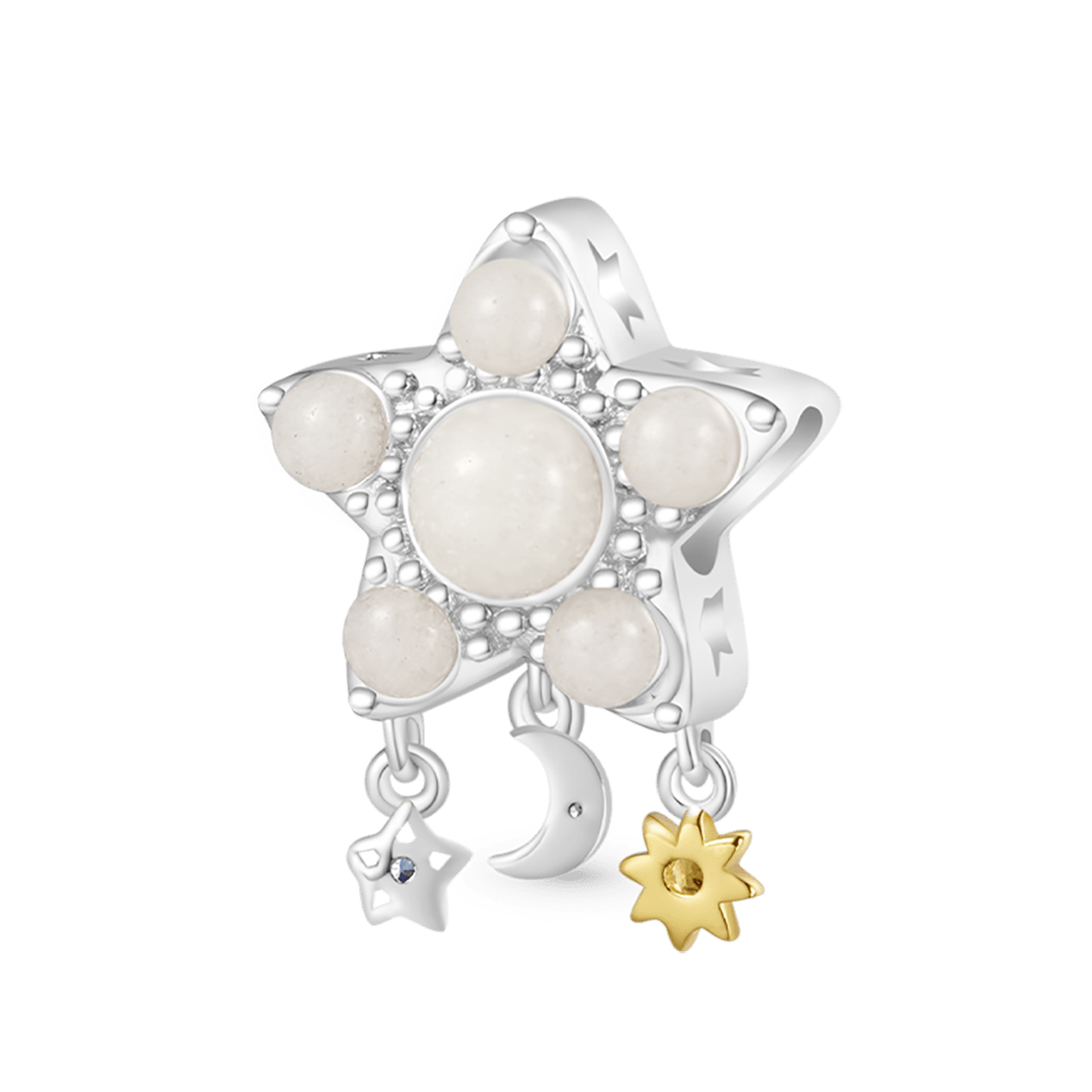 Gnoce Star Moon Glow-in-the-Dark Pendant Dangle Charm_3