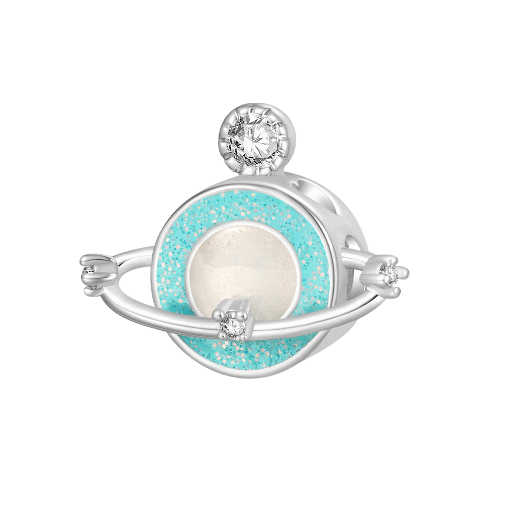 Gnoce "I love you to the moon and back" Planet Glow-in-the-Dark Charm_1