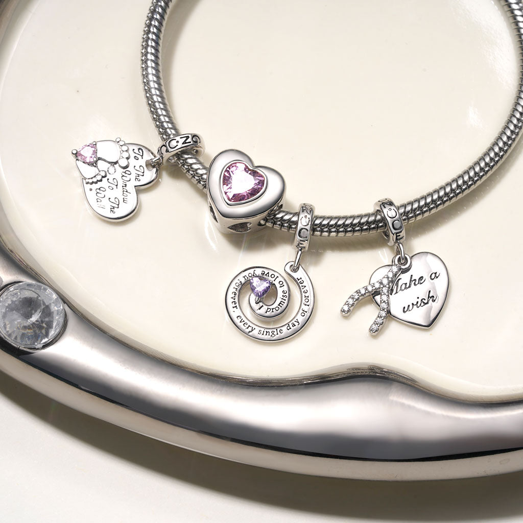Gnoce Baby Feet Love Pendant Dangle Charm_3