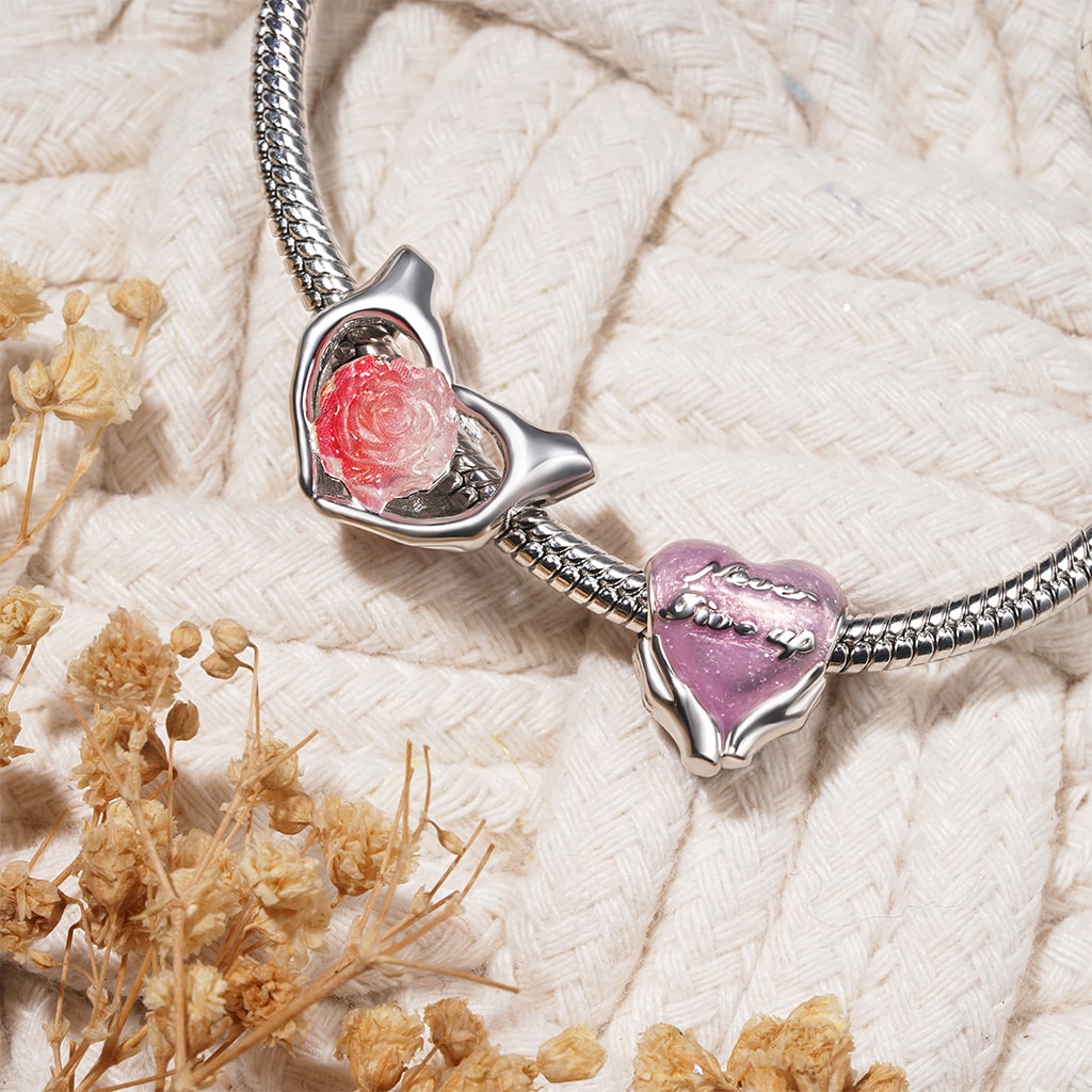 Gnoce "Forever in Our Hearts" Glow-in-the-dark Rose Charm_4