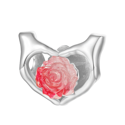 Gnoce "Forever in Our Hearts" Glow-in-the-dark Rose Charm_1