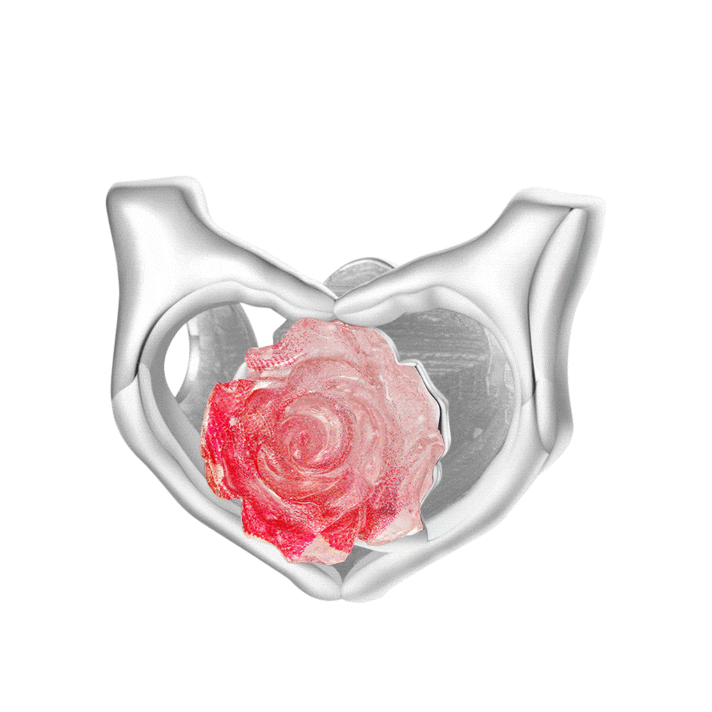 Gnoce "Forever in Our Hearts" Glow-in-the-dark Rose Charm_1