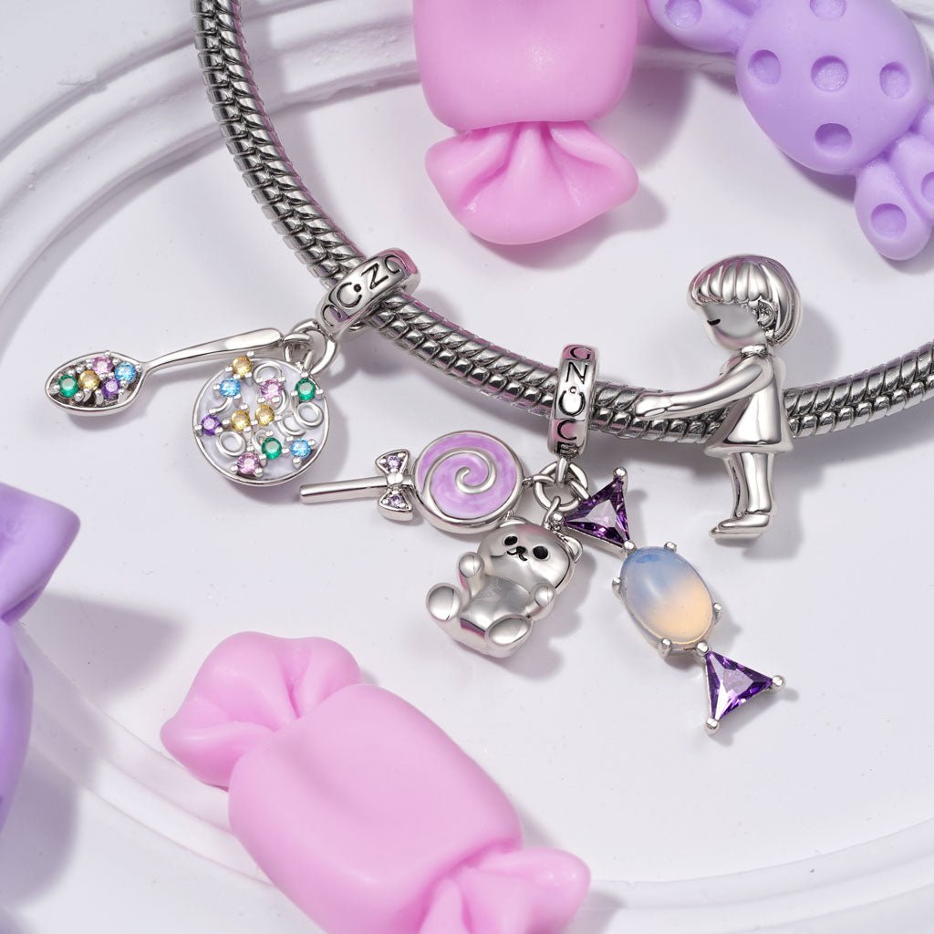 Gnoce Candy Bear Triple Pendant Dangle Charm_3