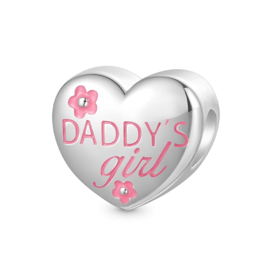 Gnoce DADDY'S Girl Love Heart Personalized Photo Charm_2