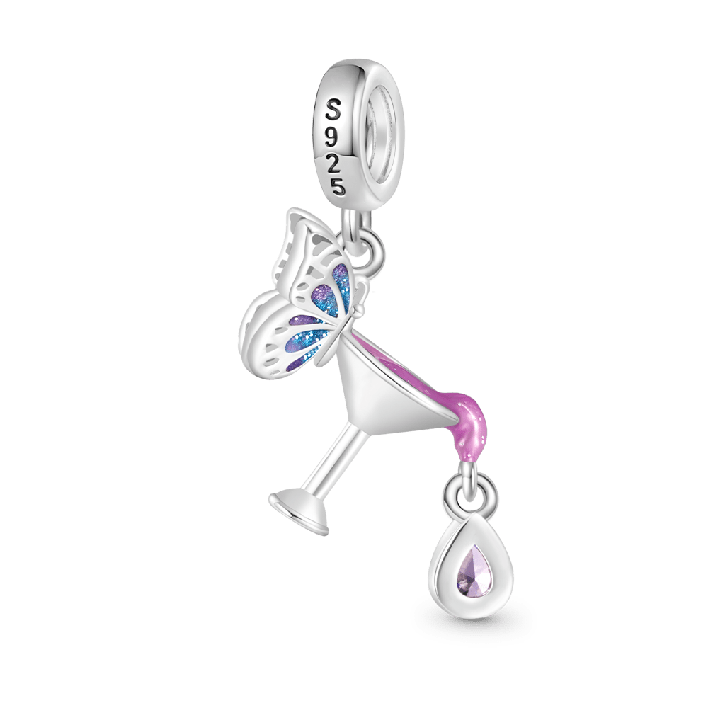Gnoce Cocktail Butterfly Pendant Dangle Charm_2