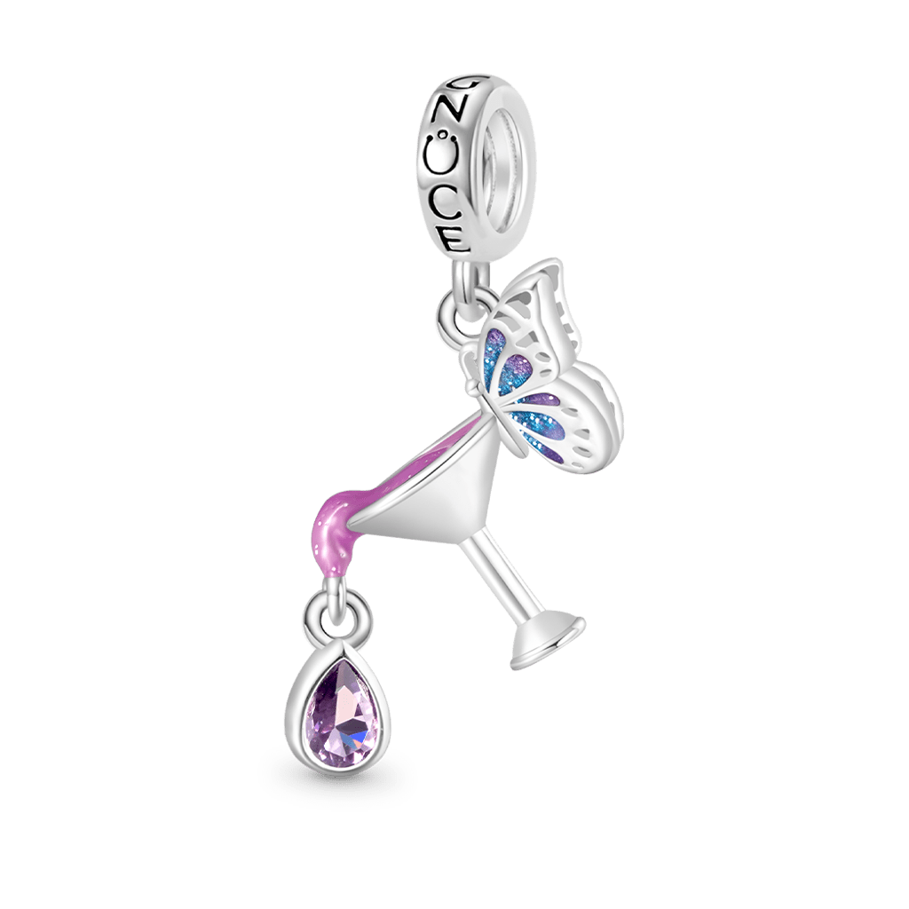 Gnoce Cocktail Butterfly Pendant Dangle Charm_1