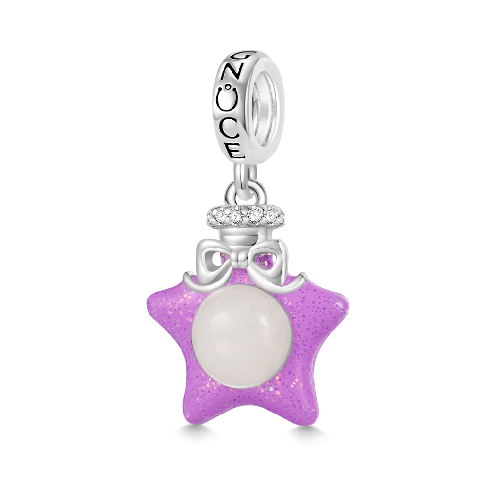 Gnoce Lucky Wish Bottle Star Glow-in-the-Dark Pendant Dangle Charm_2