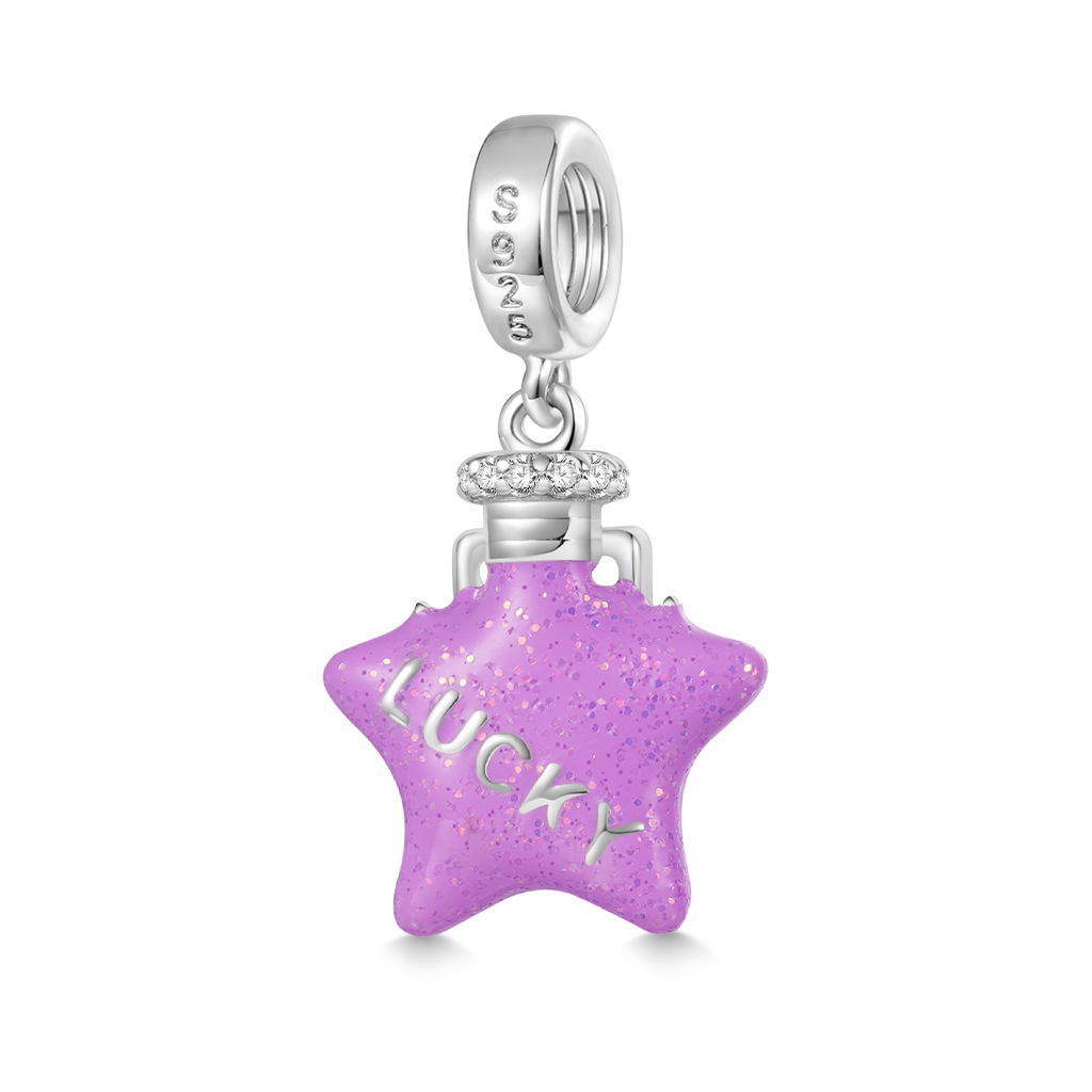 Gnoce Lucky Wish Bottle Star Glow-in-the-Dark Pendant Dangle Charm_3