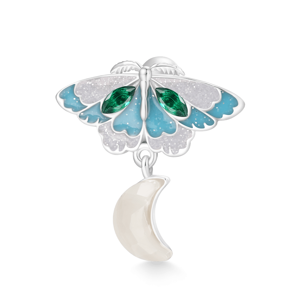 Gnoce Color-changing Moon White Moth Charm_2