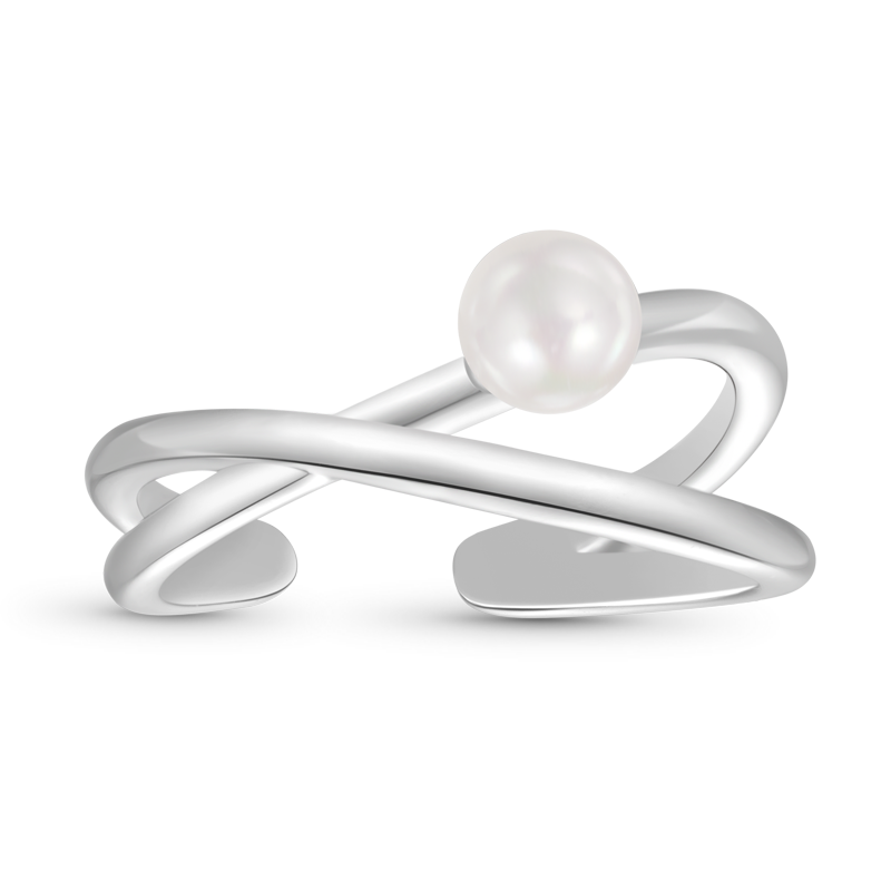 Gnoce Cross Wrap Pearl Band Ring_1