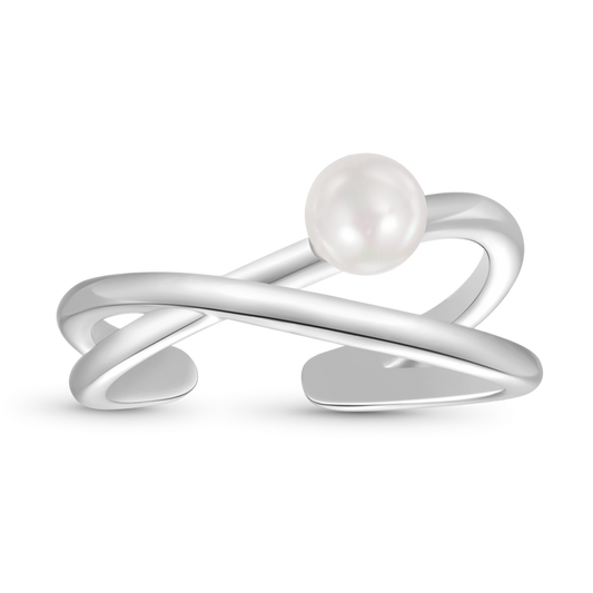 Gnoce Cross Wrap Pearl Band Ring_1