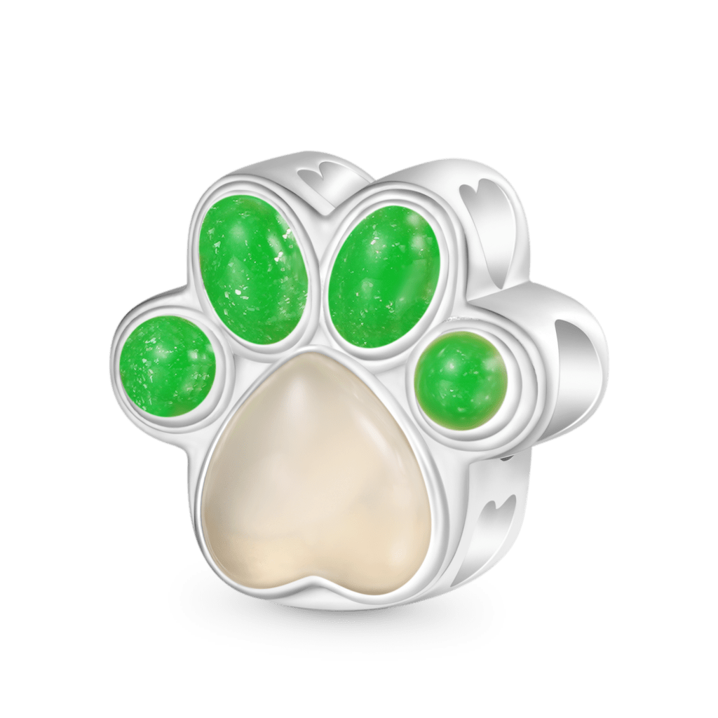 Gnoce "Best Friends Are Never Forgotten" Color-changing Dog Paw Charm_2