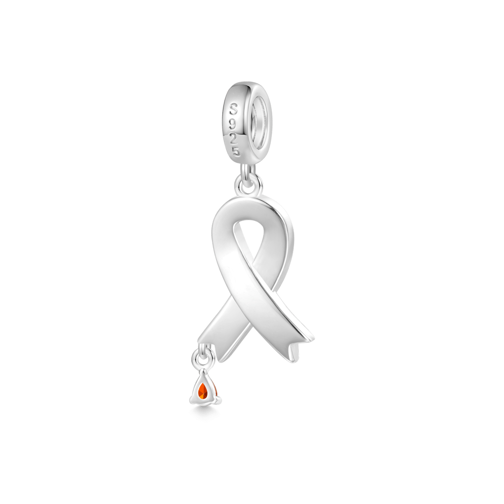 Gnoce DIABETES Awareness Blue Ribbon Pendant Dangle Charm_2