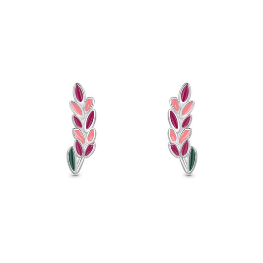 Gnoce Birthday Flower Series Lavender Stud Earrings_1