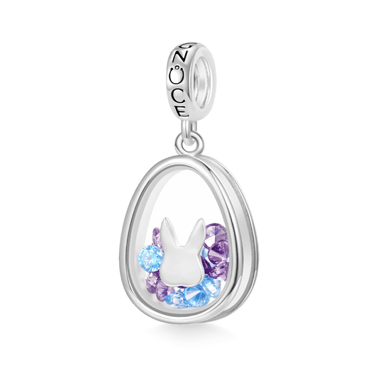 Gnoce Easter Bunny Egg-shaped Pendant Dangle Charm_1