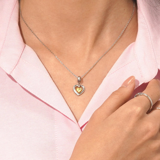 Gnoce Personalized Initial Letter Forever Heart Pendant Dangle Charm_5