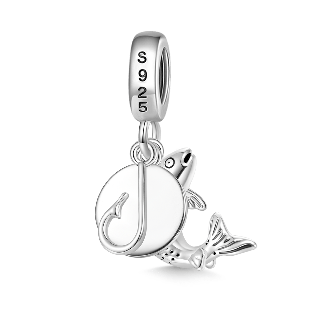 Gnoce Engravable Fish Plate & Fish Hooks & Fish Pendant Dangle Charm_3