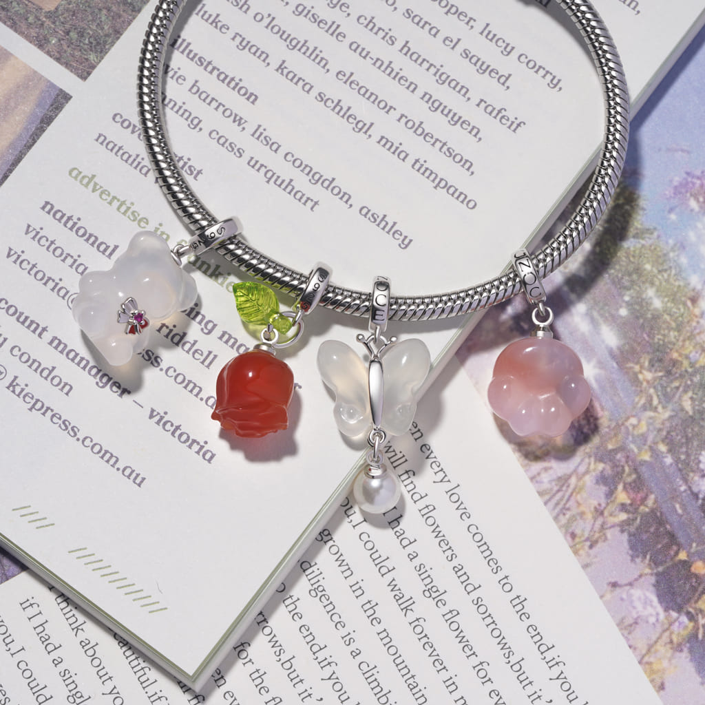Gnoce Chalcedony Gummy Bear Pendant Dangle Charm_3