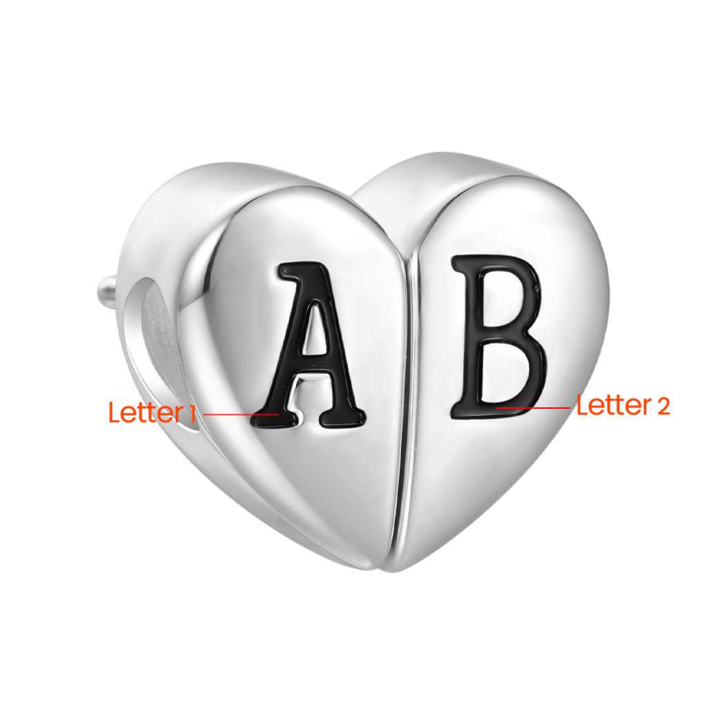 Gnoce Engravable Heart Split Birthstone Pendant Dangle Charm_3