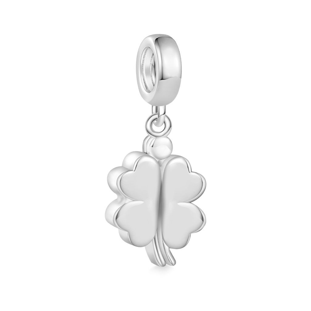Gnoce Openable Four-leaf Clover Engravable Pendant Dangle Charm_4
