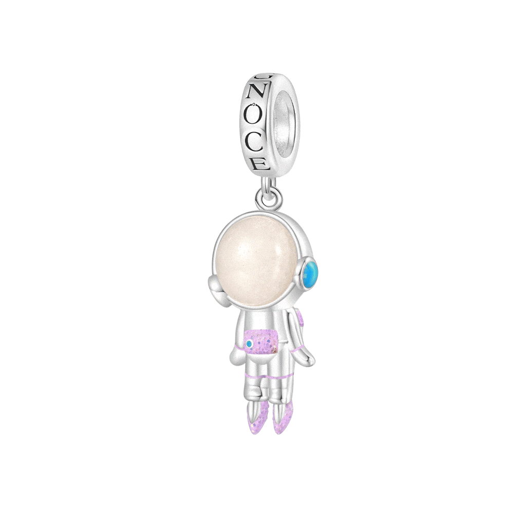 Gnoce Glow-in-the-Dark Space Astronaut Pendant Dangle Charm_1