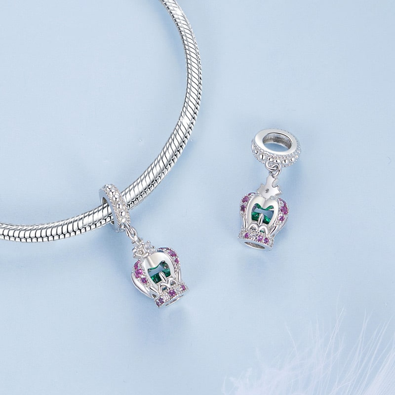 Gnoce Elegant Crown Pendant Dangle Charm_2