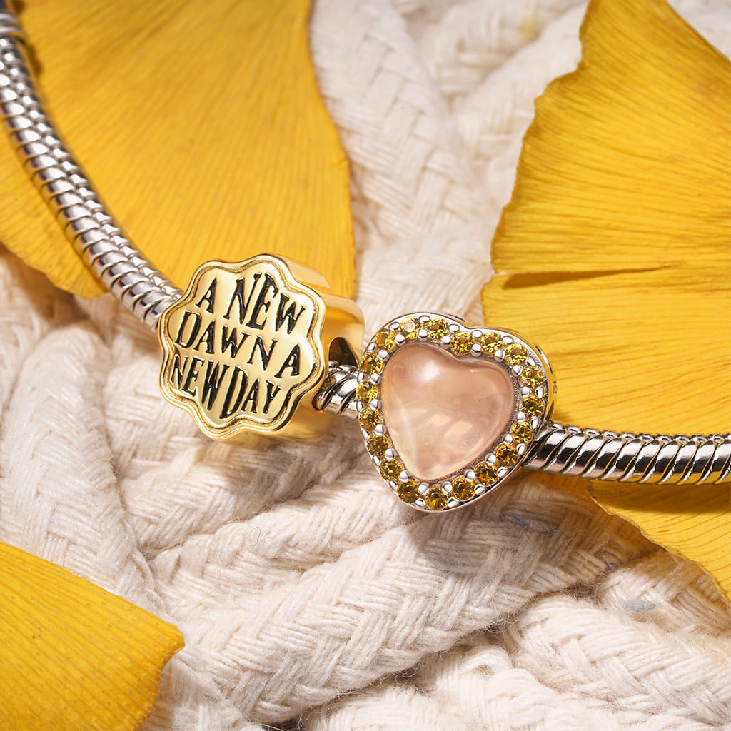 Gnoce "A NEW DAWN A NEW DAY" Optimism Flower-shape Charm_3