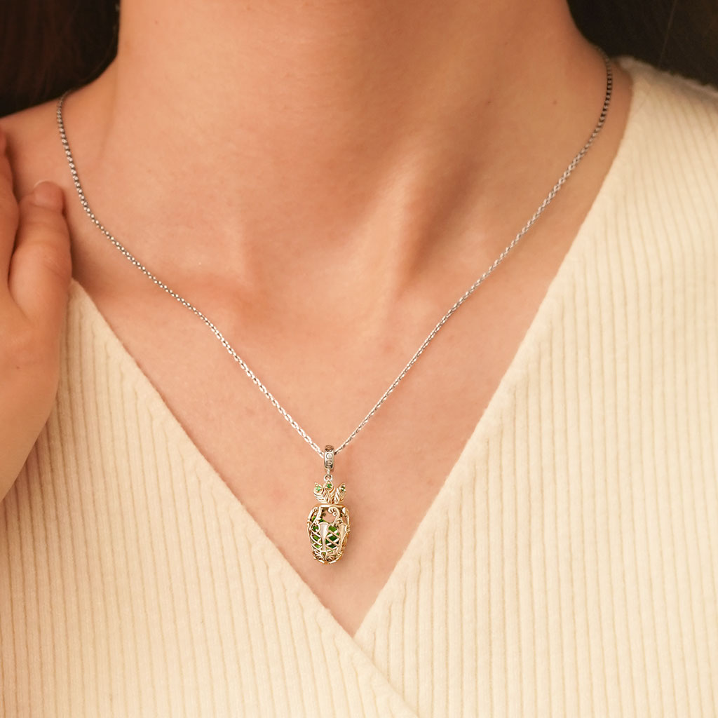 Gnoce Splendor Solis Peacock Tail Pendant Dangle Charm_5