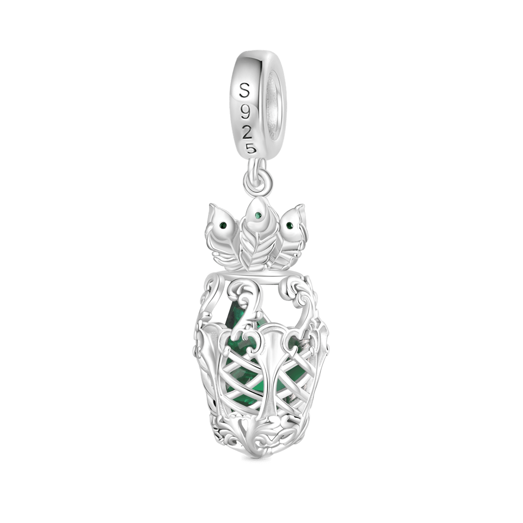 Gnoce Splendor Solis Peacock Tail Pendant Dangle Charm_2
