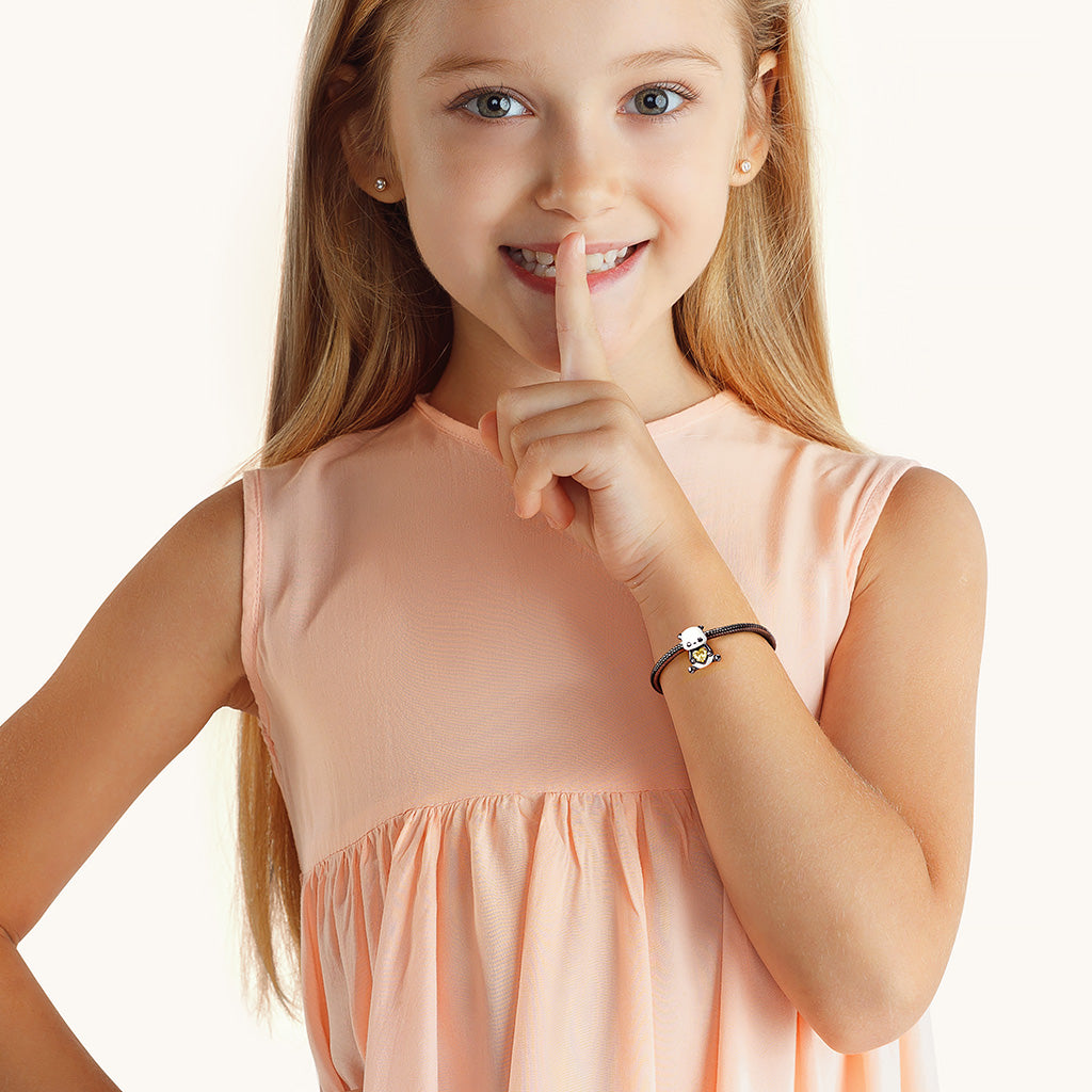 Panda Embraces Heart-shaped Gem Charm Bead Sterling Silver_3