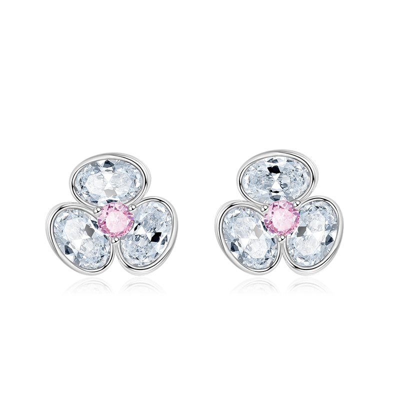 Three-petal Flower Stud Earrings_1