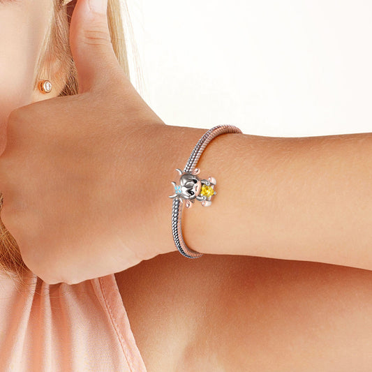 Yak Embraces Heart Gemstone Charm Bead 925 Sterling Silver_4