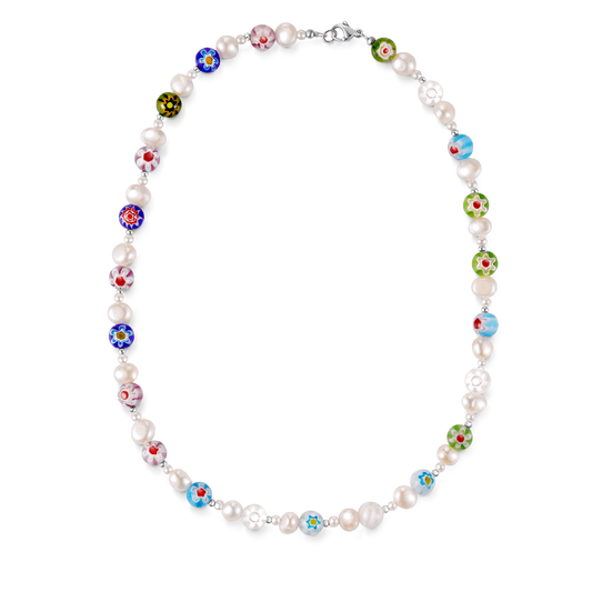 Gnoce Multi Color Beaded & Pearls Choker Necklace_1