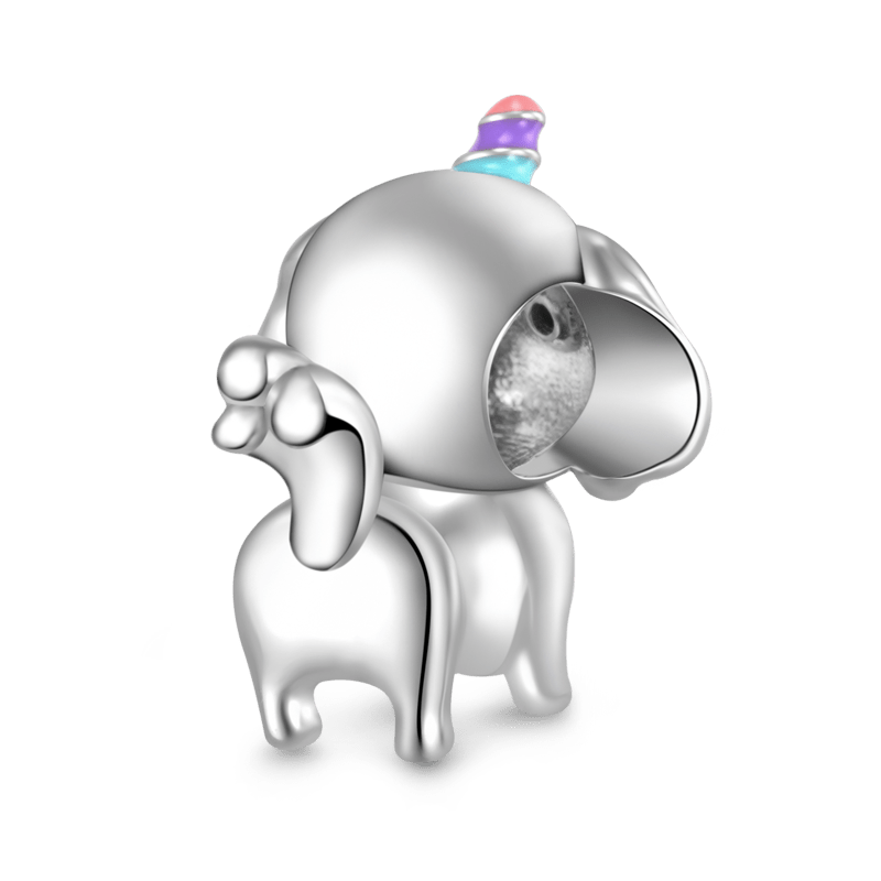 Gnoce Unicorn Dog Embraces Heart Gem Charm_2