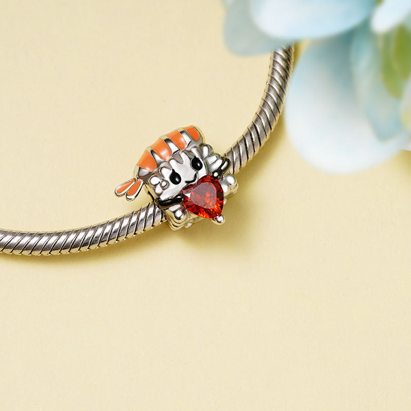 Gnoce Delicious Sushi Roll Embraces Heart Gem Charm_3