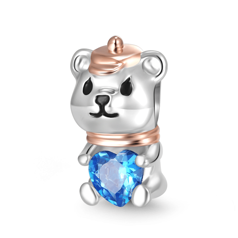 Gnoce Hat Bear Embraces Heart Gem Charm_1