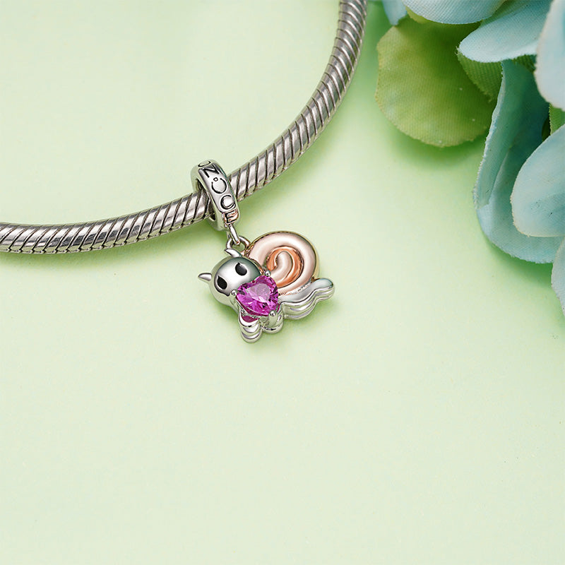 Gnoce Snails Embraces Heart Gem Charm_3