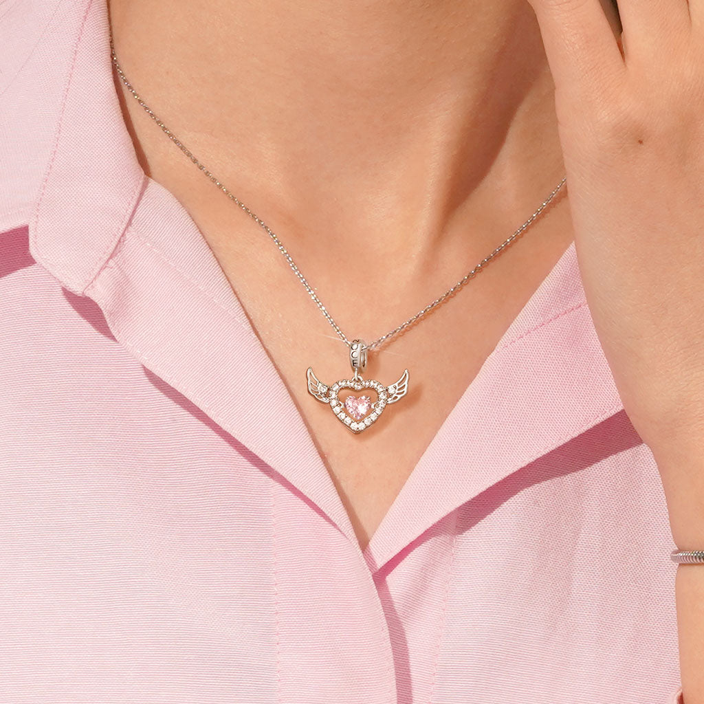 Gnoce Beating Heart Pendant Dangle Charm_4