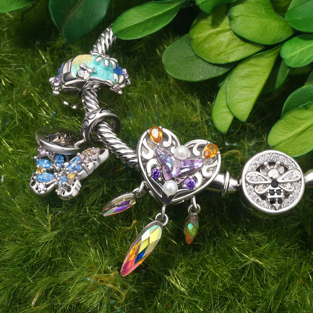 Gnoce Engravable Disc Butterfly Pendant Dangle Charm_4