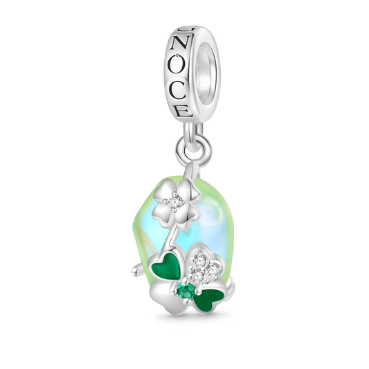 Gnoce Green Four-leaf Clover Pendant Dangle Charm_1