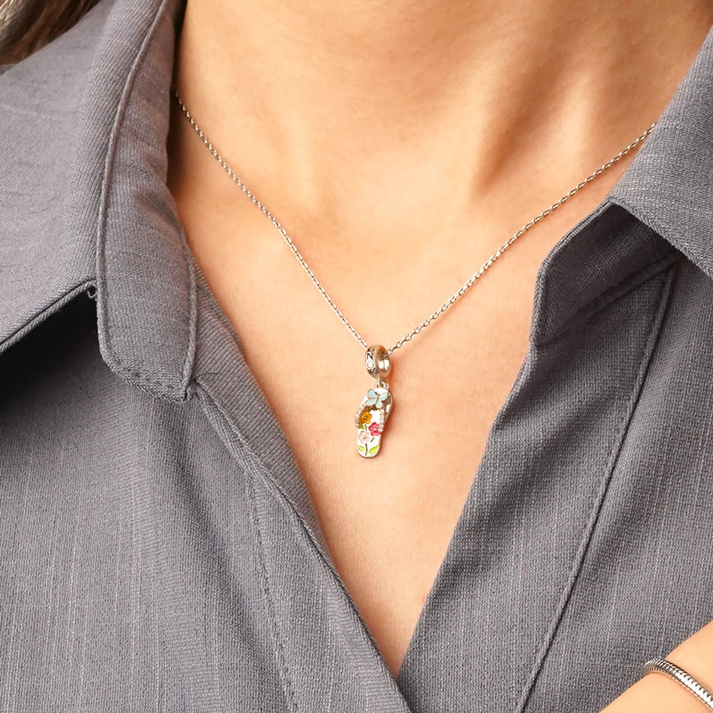 Gnoce Summer Beach Flip-Flop Pendant Dangle Charm_5